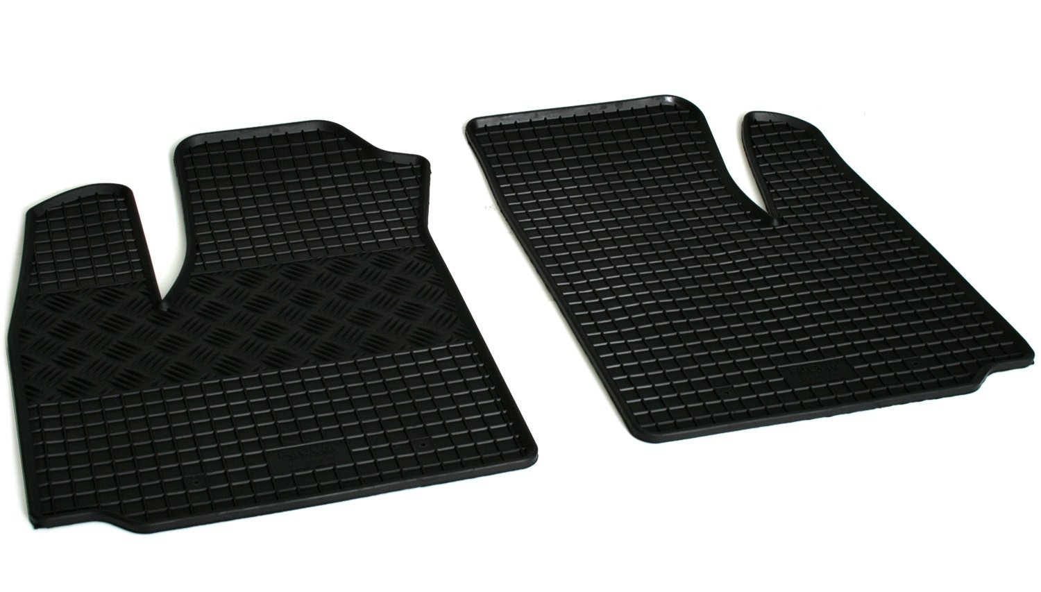 Tapis de Sol en Caoutchouc Noir pour Fiat Doblo 2001-2008 - Ensemble de 4 Pièces