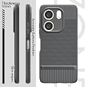 Pikkme Back Cover for Oppo A5x Camera Protection 3D Hexa Cube Design Silicone Protective Bumper Case (Grey) gallery image