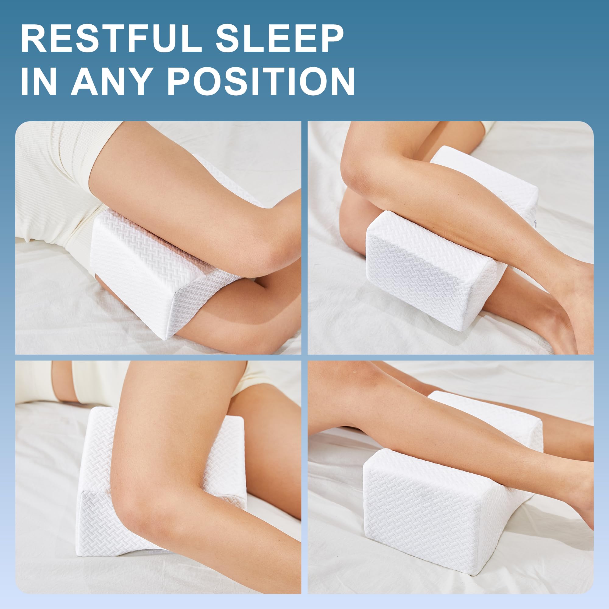 Cuscino per ginocchia per chi dorme di lato, cuscino per gambe per sciatica, schiena, fianchi, articolazioni tra gambe e ginocchia, sollievo dal dolore durante il sonno, cuscino per ginocchio in
