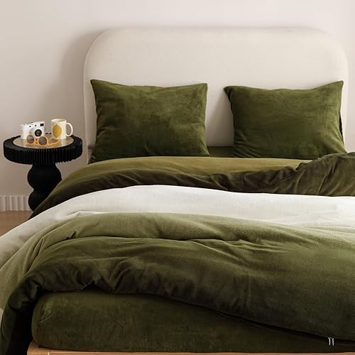 Miniatura 183 de Luxlovery - Juego de edredón azul neblina, tamaño matrimonial, minimalista, azul polvoriento, edredones de algodón suaves y transpirables, azul