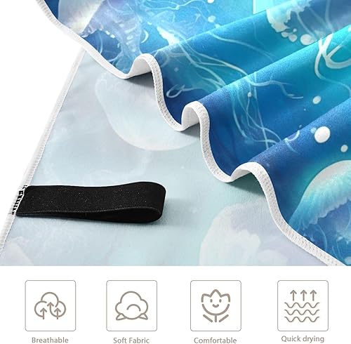 Miniatura 2 de SDMKA Toalla de playa de gran tamaño a prueba de arena, de secado rápido, súper suaves y absorbentes, para playa, baño, piscina, 31 x 71 pulgadas
