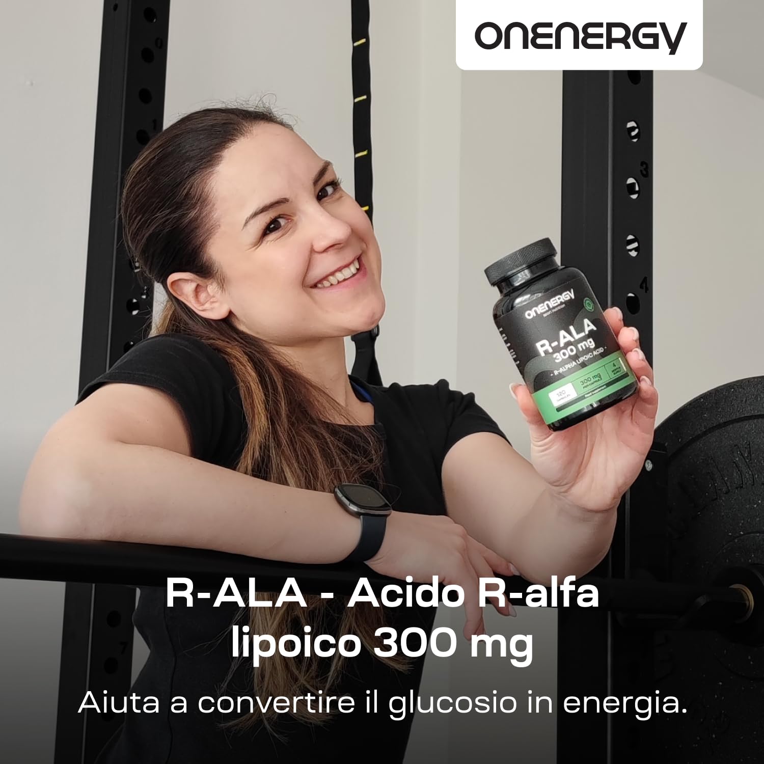 R-ALA - Acido R-alfa Lipoico 300 mg - 120 Capsule Vegetali - Alto Contenuto e Qualità - Potenziamento Energetico - Vitalità - Fornitura per 4 Mesi - Ottimo per Atleti