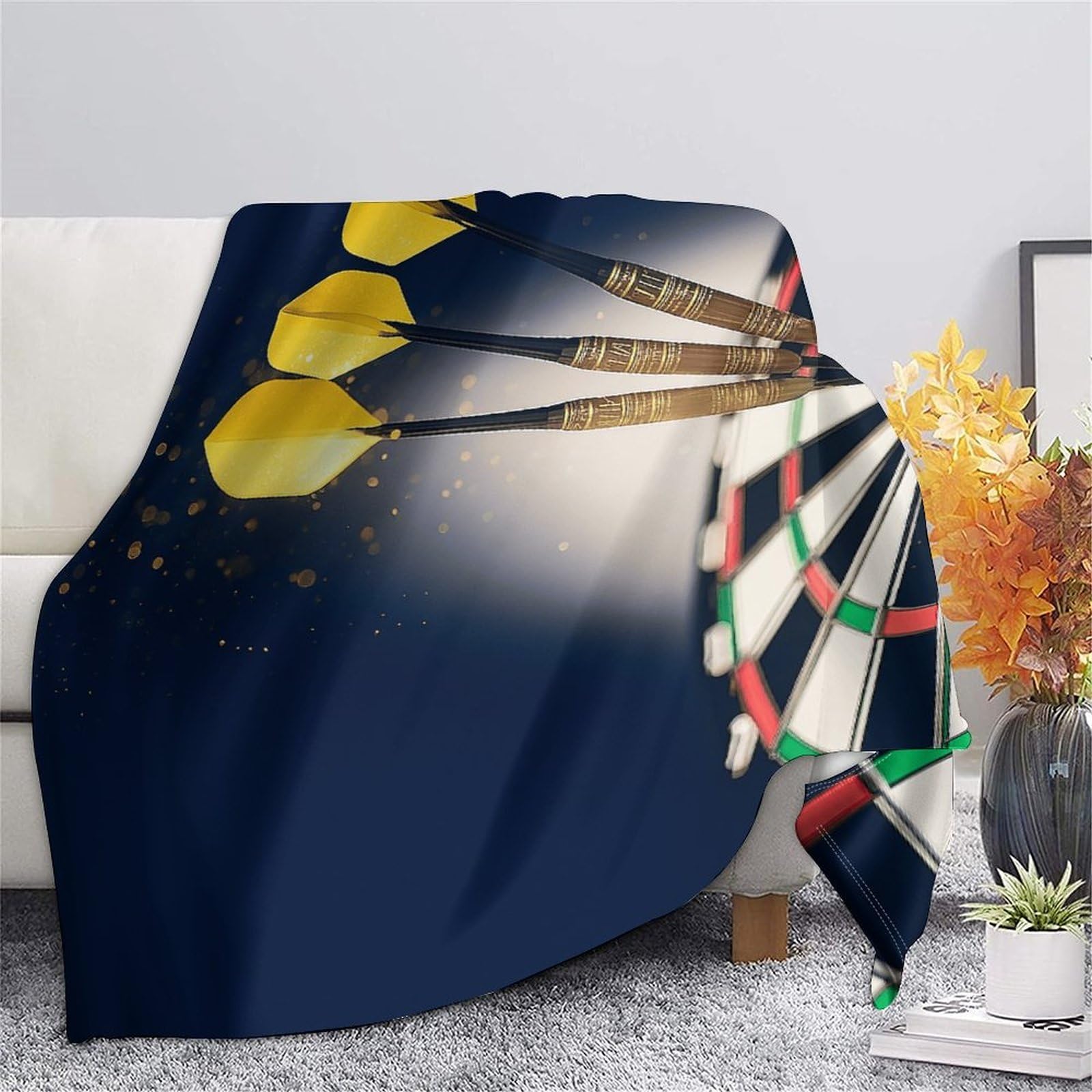 Estampado 3D Darte Target Hit Manta de Oficina Microfibra Ropa de Cama Anti-Bolitas Sportive Precision Manta de Descanso cálida para Trabajadores jóvenes 80×90inch(200x230cm)
