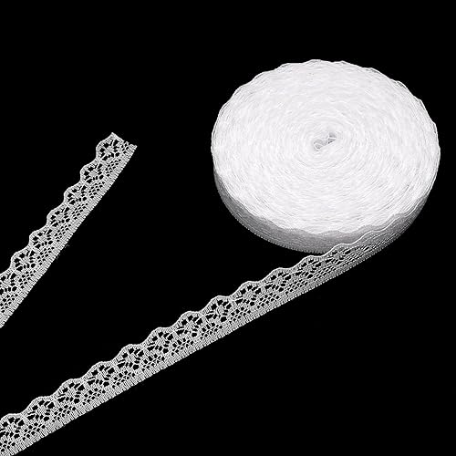 Miniatura 2 de Cinta de encaje blanco de 30 yardas, envoltura de regalos, decoración de vestidos, decoración de boda, manualidades de costura (estilo 1)