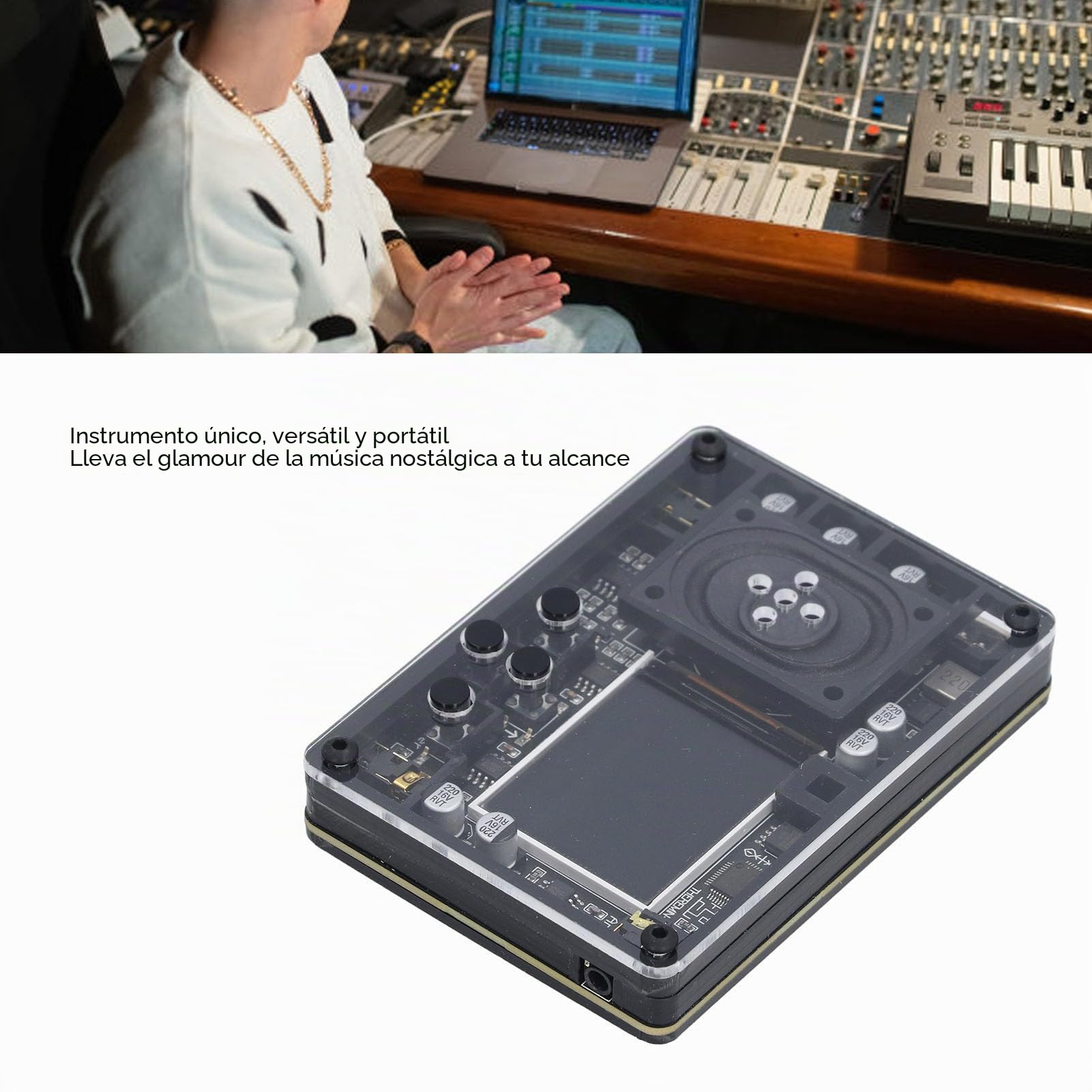 Kit de Instrumentos Theremin - Mini Instrumento Musical Electrónico Innovador de Regalo con Pantalla