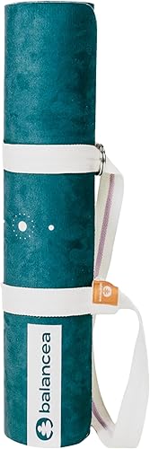 Miniatura 2 de Tapete de yoga de 0.197 in antideslizante de gamuza y elastómero termoplástico, tapete de fitness y ejercicio ecológico para gimnasio en casa,