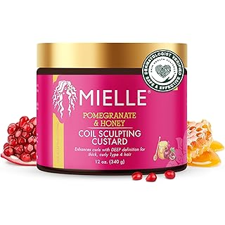 Mielle Organics Pomegranate & Honey Curl Cream - Coil & Curl Defining Hair Cream for Type 4 Hair - Hydrates, Controls Frizz, Conditions & Adds Shine (12 Fl Oz)