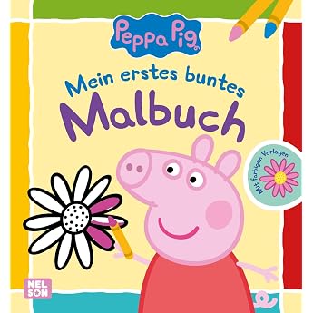 Peppa Wutz Ausmalbilder: Mein erstes buntes Malbuch: Mit farbigen Vorlagen f&uuml;r Kinder ab 2 Jahren