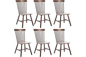 Windsor Wood Dining Chairs Set of 6