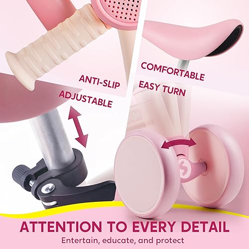 Miniatura 3 de SYNCFUN Bicicleta de equilibrio para bebés con música y luz para niños de 1 a 2 años, regalo de primer cumpleaños, regalo de cumpleaños de un año