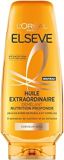L'ORÉAL PARIS - Tangle Deep Nutrition - Dry Hair - Rare Oils of Marula and Camellia - Elseve Extraordinary Oil - 250 ml