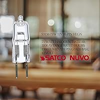 Vista 2 de Satco Bombilla halógena S3156 75W T4; 75W 12V BI-PIN HLGN; 75 vatios; halógeno; T4; transparente; 1350 lúmenes; base bipin GY6.35; 12 voltios