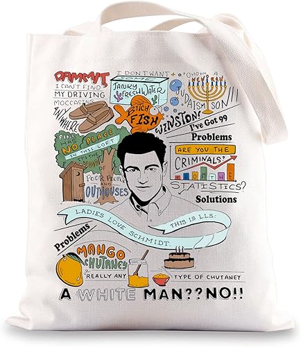 BWWKTOP Schmidt Bolsa de lona Schmidt para fanáticos de Schmidt, regalos inspirados en programas de televisión, bolsa de hombro Schmidt Merchandise