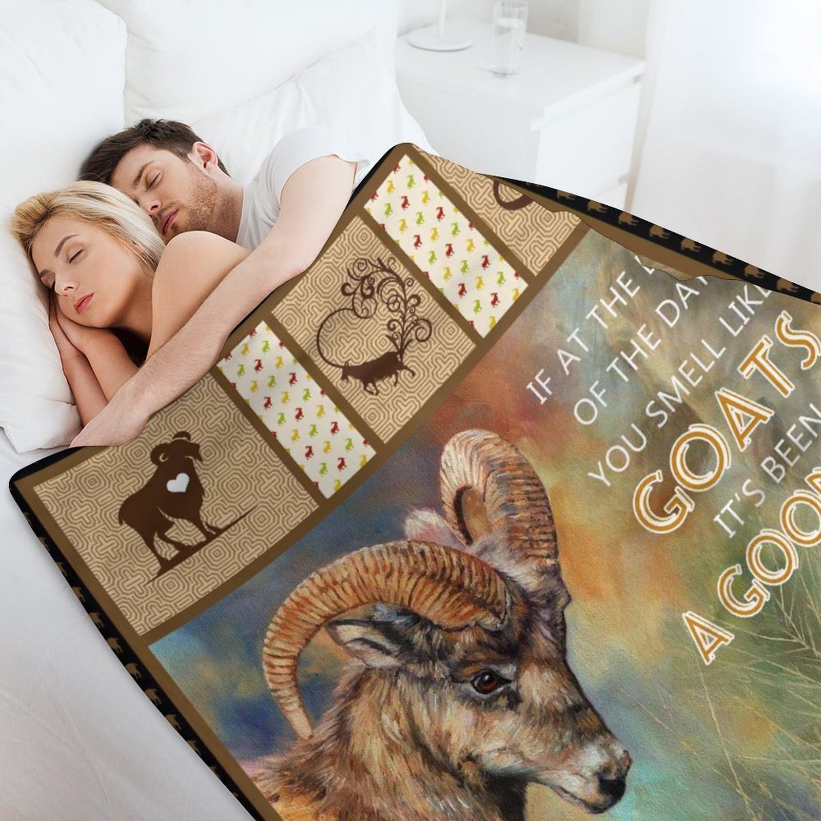 インド産　カシミア山羊100% 大判ブランケット Amazon｜毛布 大判 ヤギ 羊 動物 ブランケット 80x100cm 30x40in もう