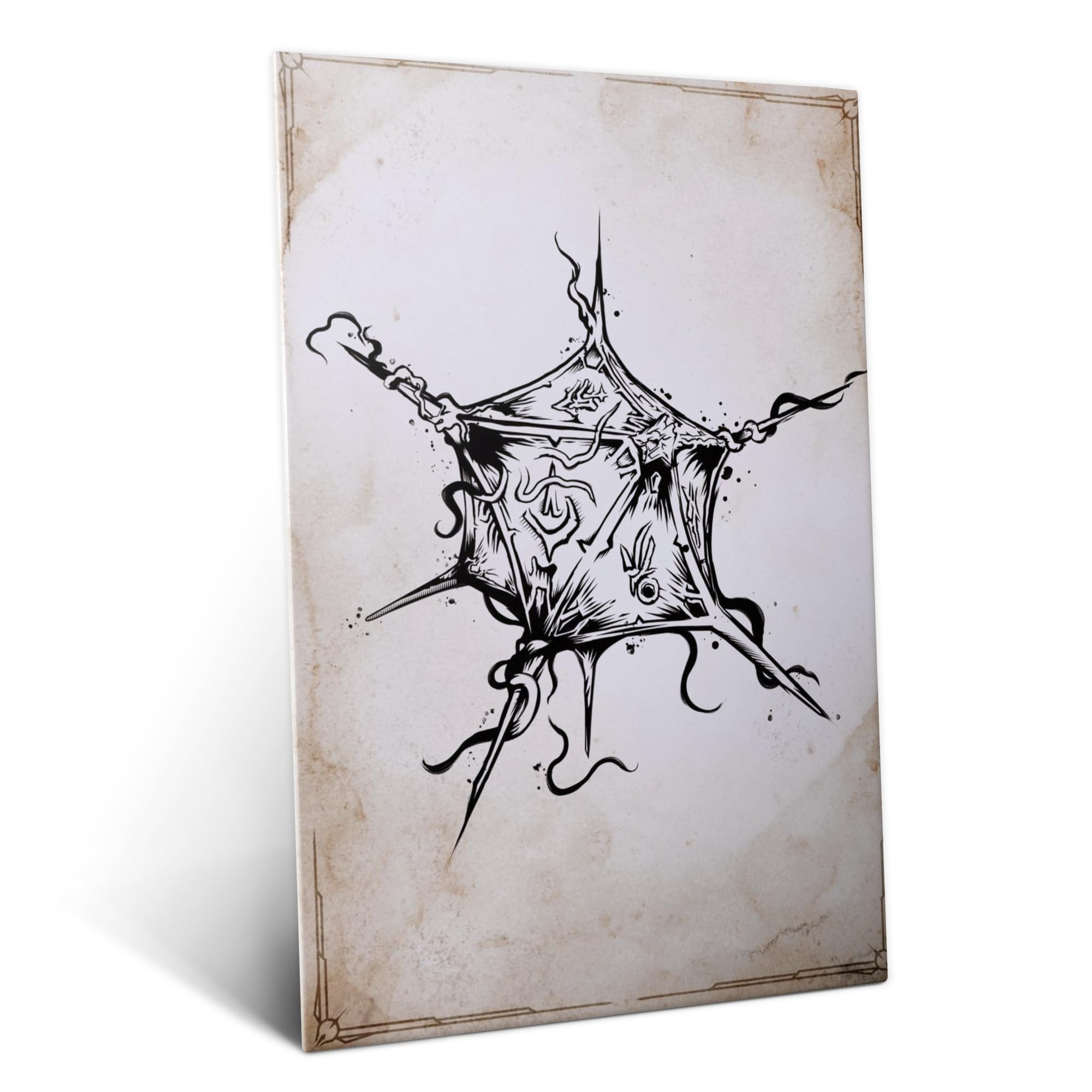 Displate Metall poster Dungeons And Dragons Shadowheart's Artefact Größe M | Bilder Wanddeko Wohnzimmer & Schlafzimmer Wandbilder, Geschenk. Wandkunst mit Magnet-Befestigung, ohne Bohren.