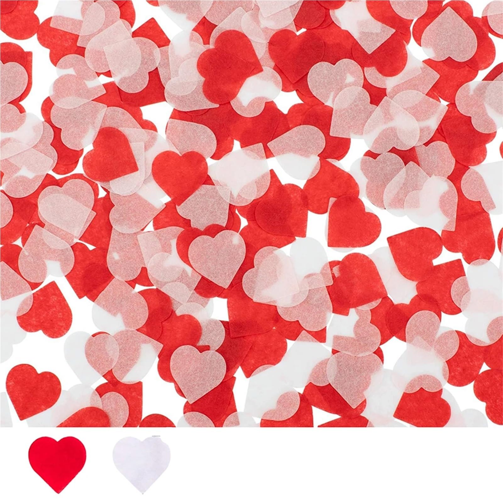Konfetti 5 Beutel 50 g/100 g/Beutel Herzförmiges Herzpapier Valentinstag Tischdekoration, Hochzeit Handwurfkonfetti, Ballonfüllung (100 g)