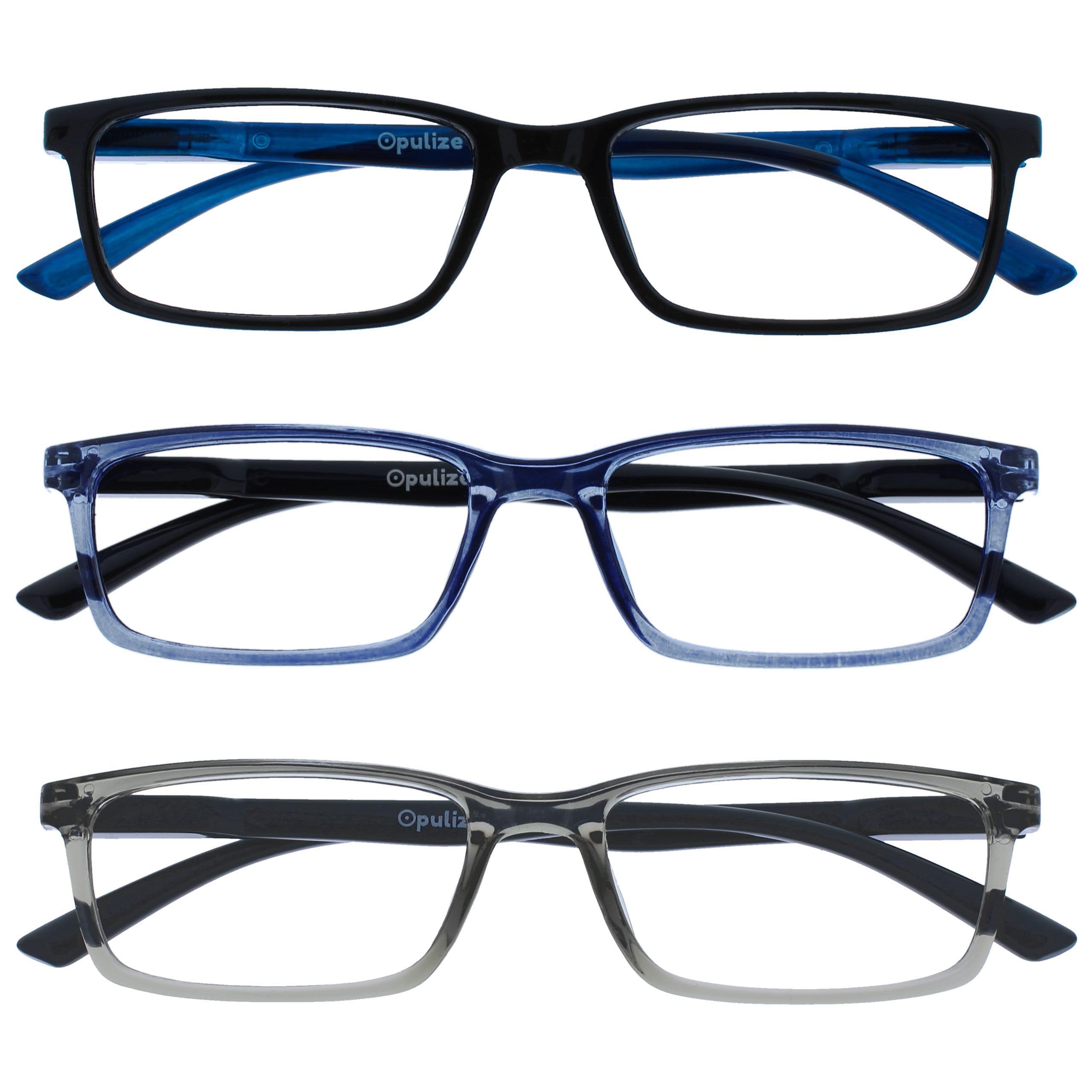 OPULIZE See Gafas Lectura Filtro Luz Azul x3 Estrecha Bisagras de Resorte Mejoran Sueño Reducen Dolor de Cabeza Ordenador Videojuegos Antirreflejante Azul Morado Turquesa Hombre Mujer BBB9-35Q +2.00 — view 8