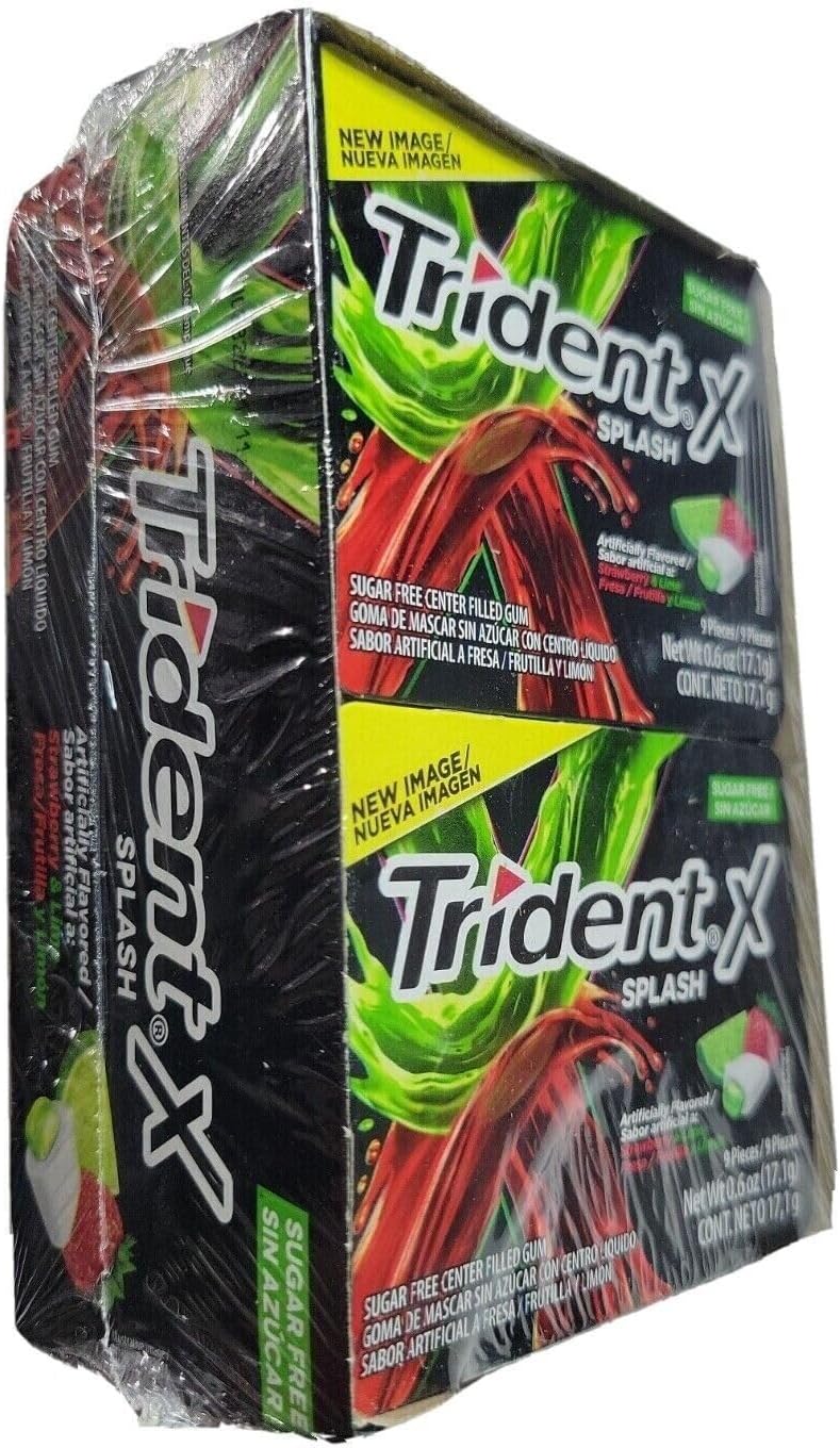 Trident Splash Gum, Strawberry Lime, 9-Pieces(Pack of 10) by Trident