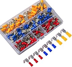 RUNCCI-YUN 150 Pieces Piggyback Electrical Connectors Set, Quick Cable Connectors, Electrical Connectors (Red, Yellow, Blue)