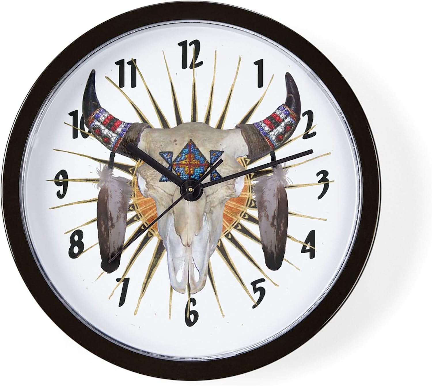 CafePress Southwest Buffalo Star 10" Wall Clock for Livingroom, Kitchen, or Office