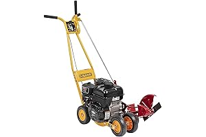 McLane 9 Inch 5.50 GT Red/Yellow Power Trim Edger with Rubber Wheels and Steel Blade