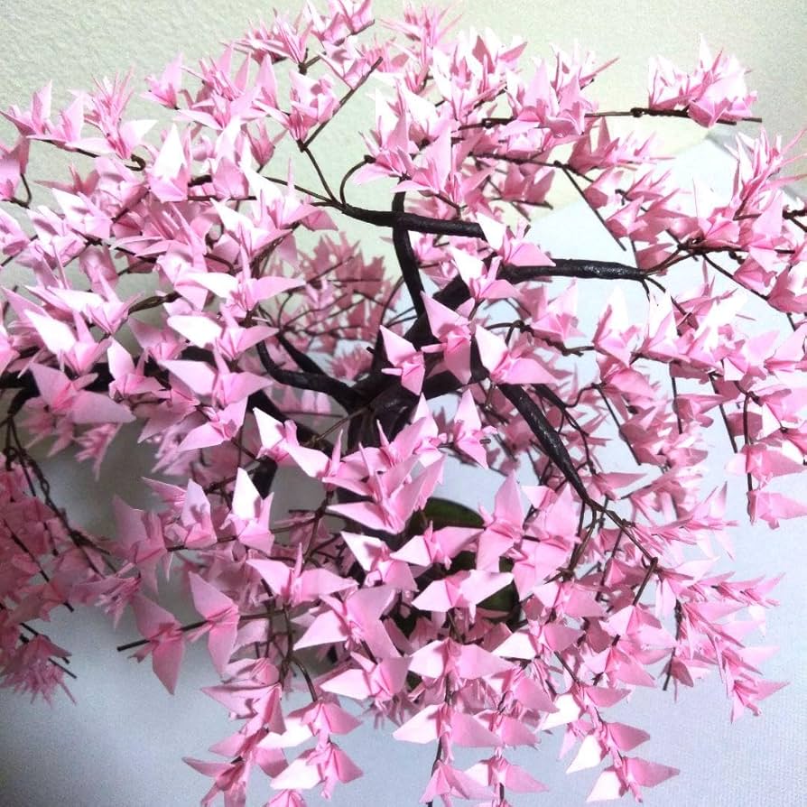 専用　折り鶴盆栽【桜盆栽　8個セット】 折鶴 折紙 桜鶴 盆栽 - メルカリ
