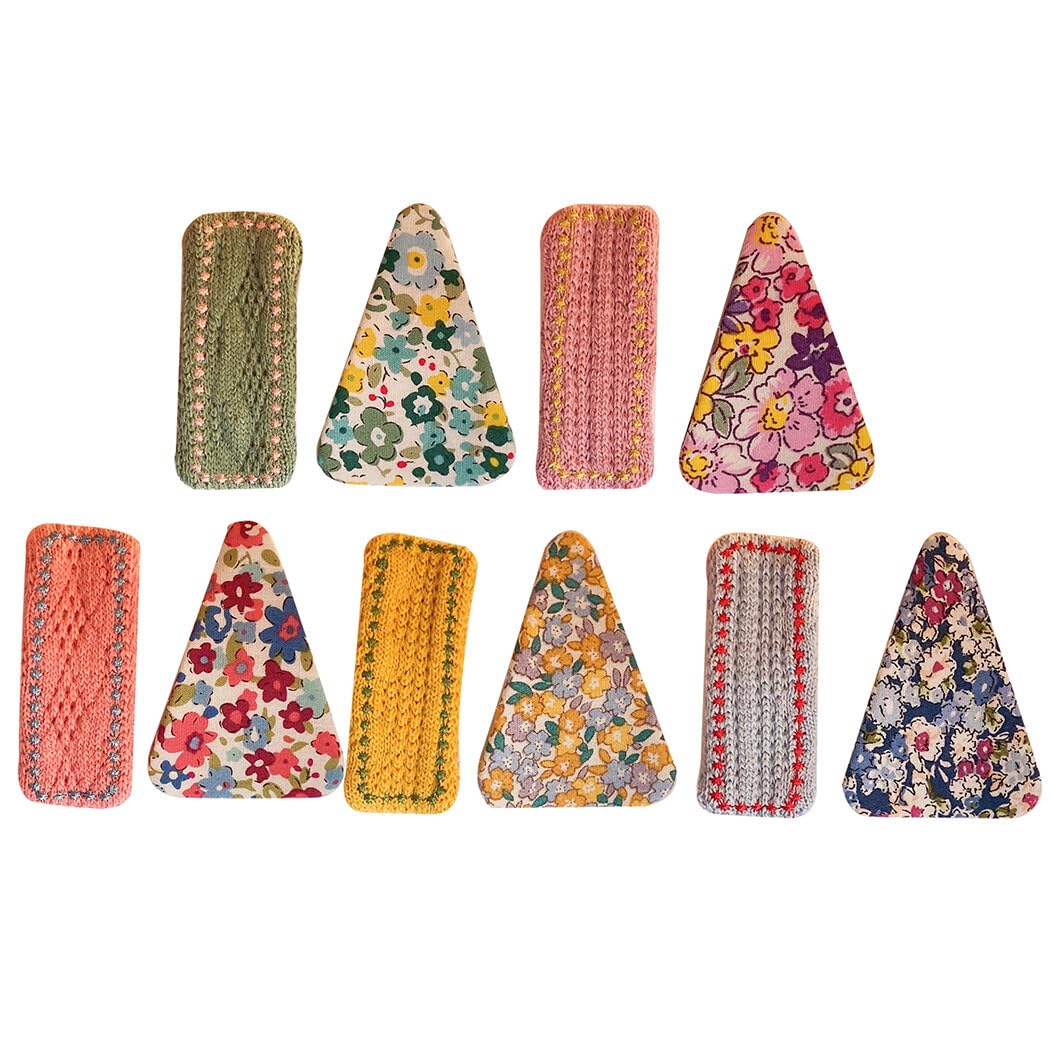 Dreieckige rechteckige Haarspangen, Haar-Accessoires, Schnapp-Haarspangen, Blumenmuster, 10 Stück