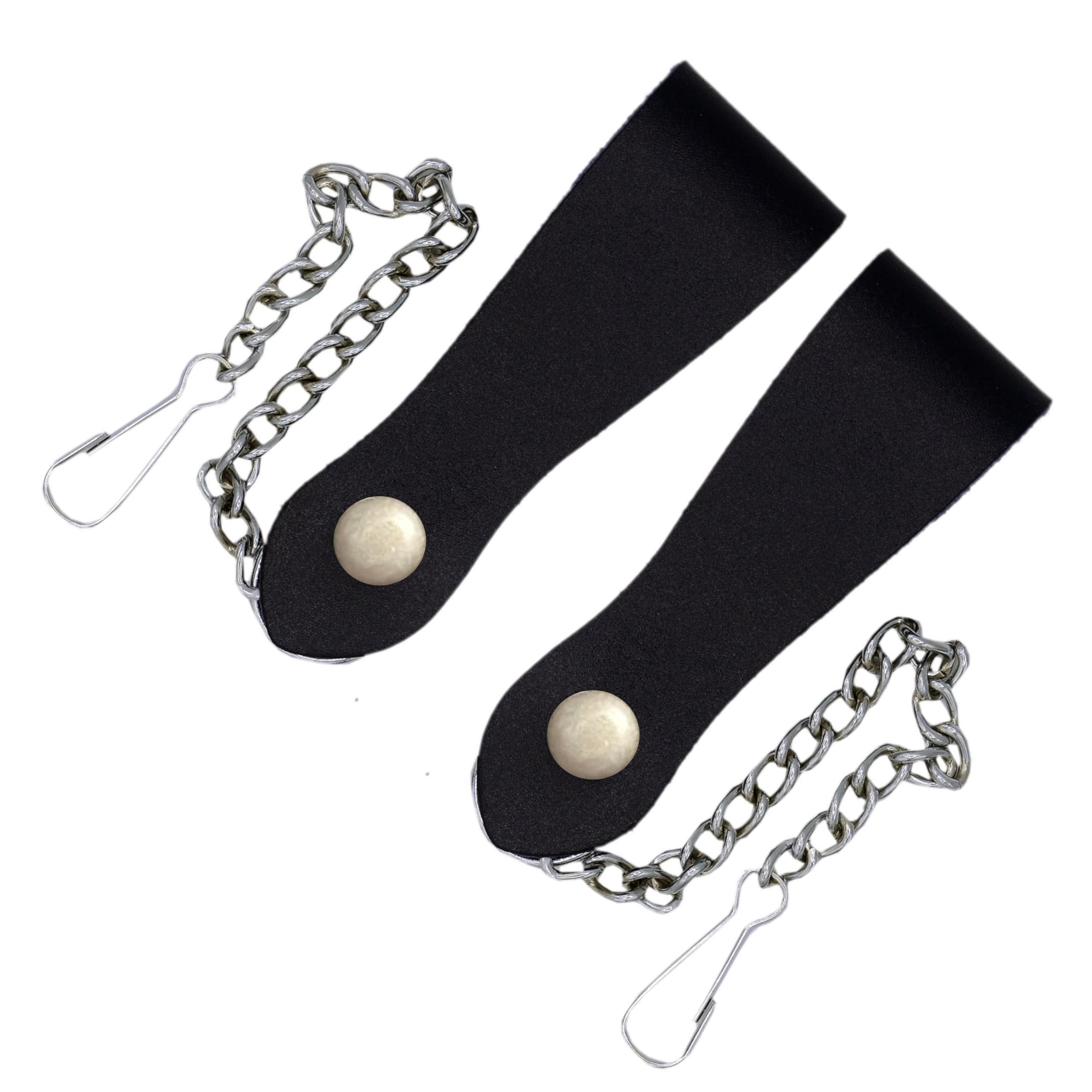 Kilt EmporiumKilt Emporium Adjustable Leather Sporran Belt with Metal Chain - Durable Scottish Kilt Accessory, Chrome/Antique Finish