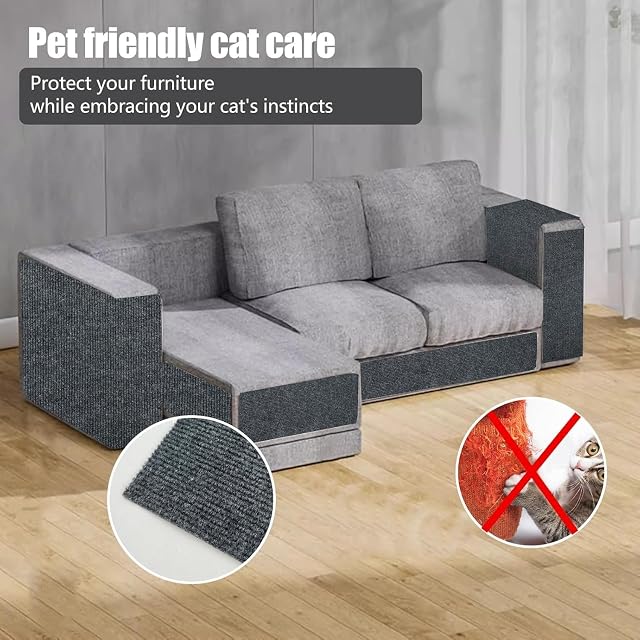 Foto 4 de 7 de Alfombra Rascador Para Gatos Protector de alfombra autoadhesivo para rascar gatos