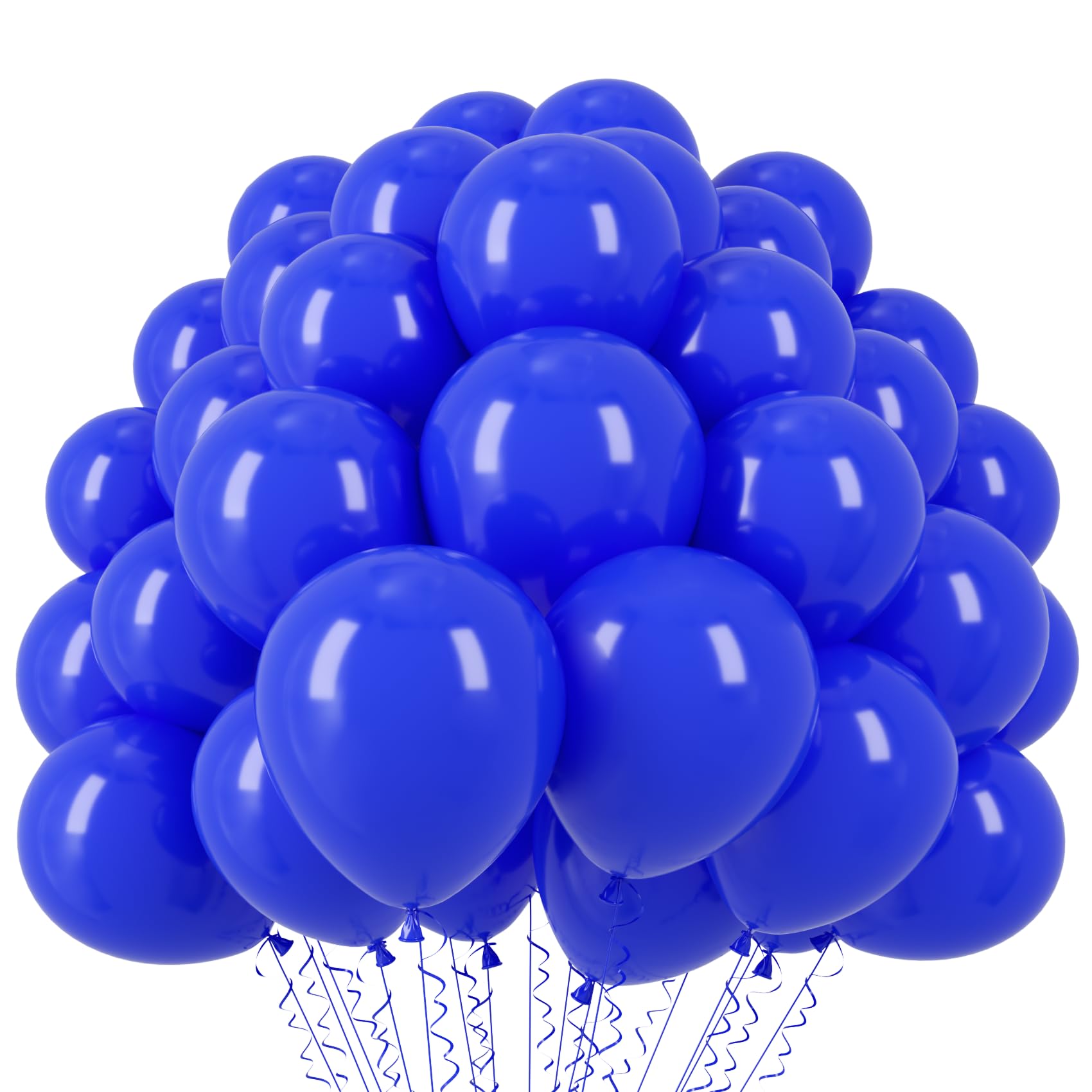 Voircoloria 110pcs Royal Blue Latex Party Balloons, 12inch