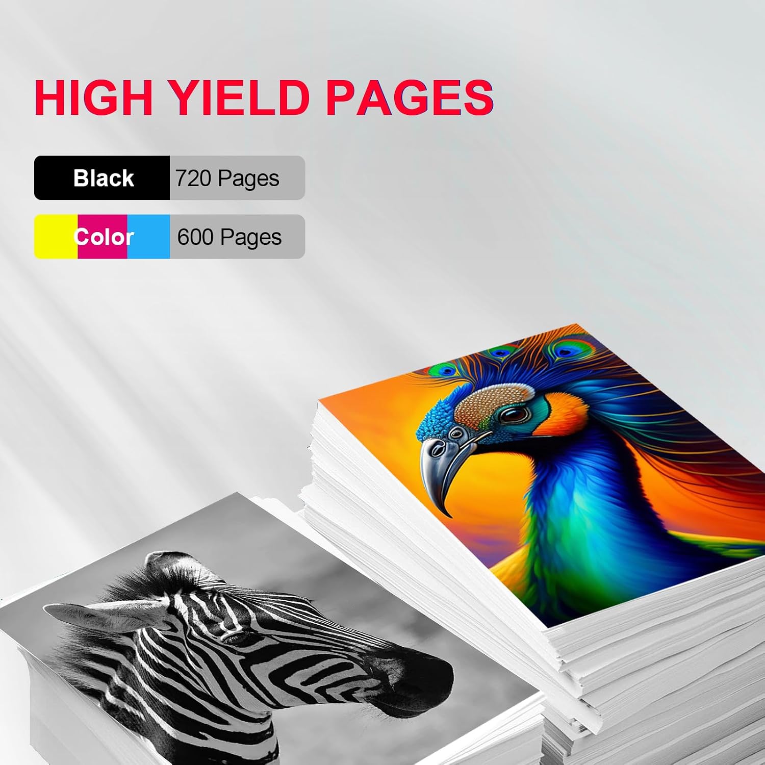 High Yield PG-295XL CL-286XL Compatible Ink Cartridge Replacement for Canon 295 286 PG295 XL CL286 XL 295XL 286XL for TS4320 TS6520 TR7120 Inkjet Printer (2 Black, 2 Color) image 3