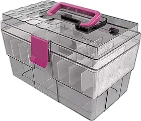 Maleta Organizadora Crippa Fumê/Rosa