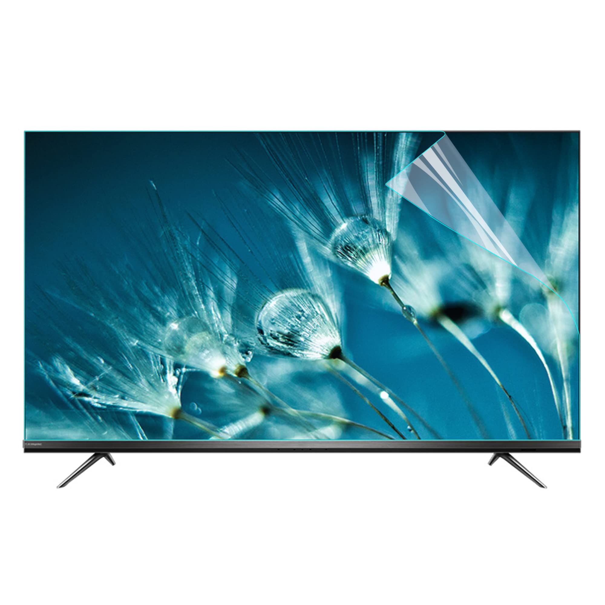 CUNIO Anti Glare TV Bildschirm Folie, TV Glare 43-65inch Indoor Mattierte Staubdichte Filter Anti-Kratz Folie, Anti-Strahlung Rate Bis Zu 90%, Schutz Der Augen Keine Blasen / 65in1440x809mm