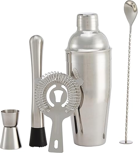Amazon Basics 5 unità strumenti da bar in Acciaio inossidabile