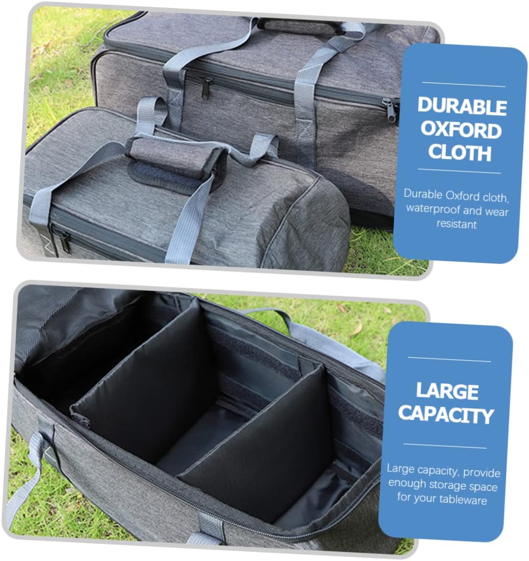 Unomor Camping Utensil Bag Multi-functional Stove Pot Pouch Silverware Organizer for Camper Accessories