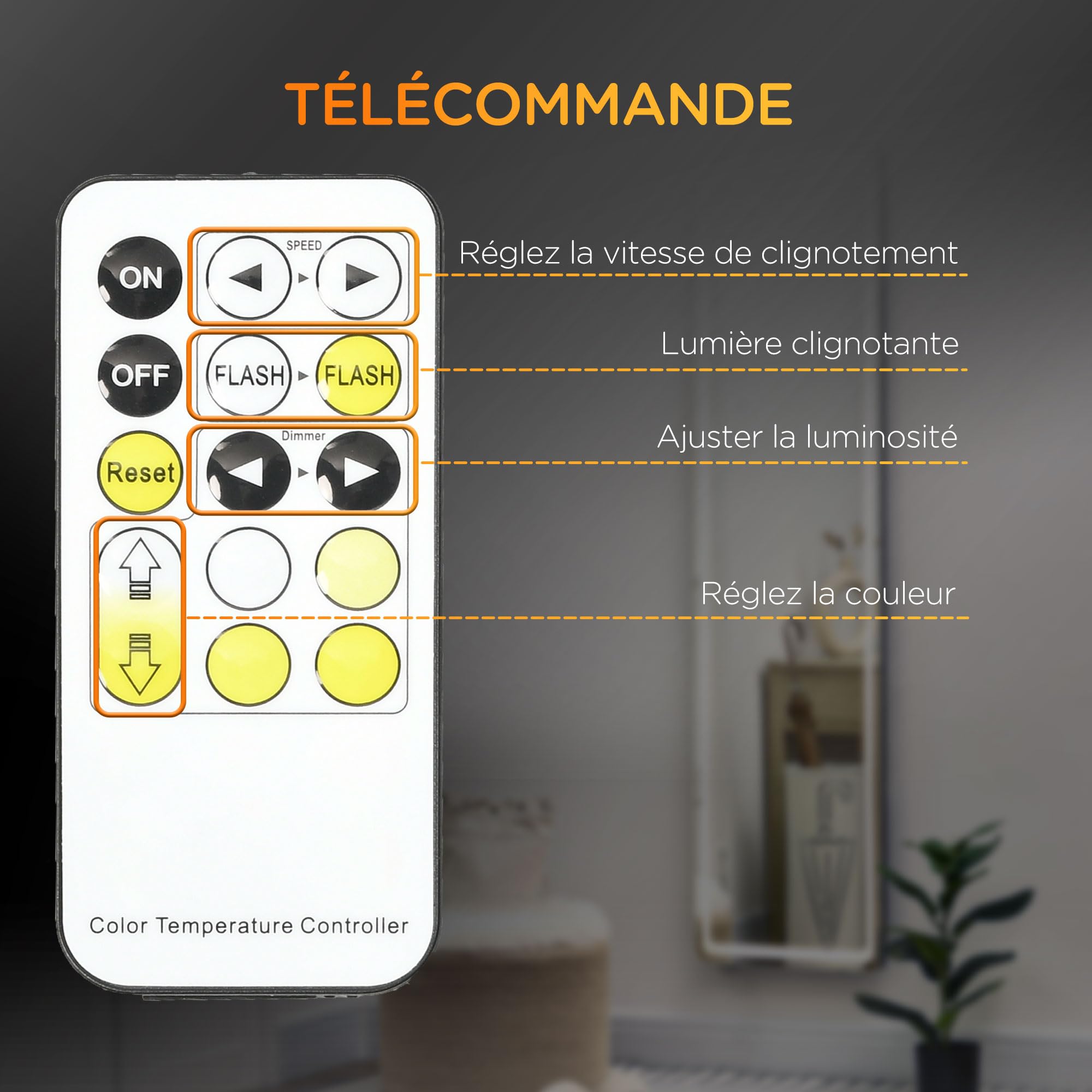 HOMCOM Miroir sur Pied Rectangulaire Lumière LED 40 x 37 x 157,5H cm