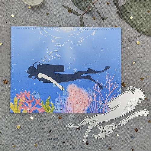 Miniatura 9 de Troqueles de corte de olas marinas, troqueladas de algas coralinas de metal, plantillas de plantillas para álbumes de recortes y manualidades, álbum