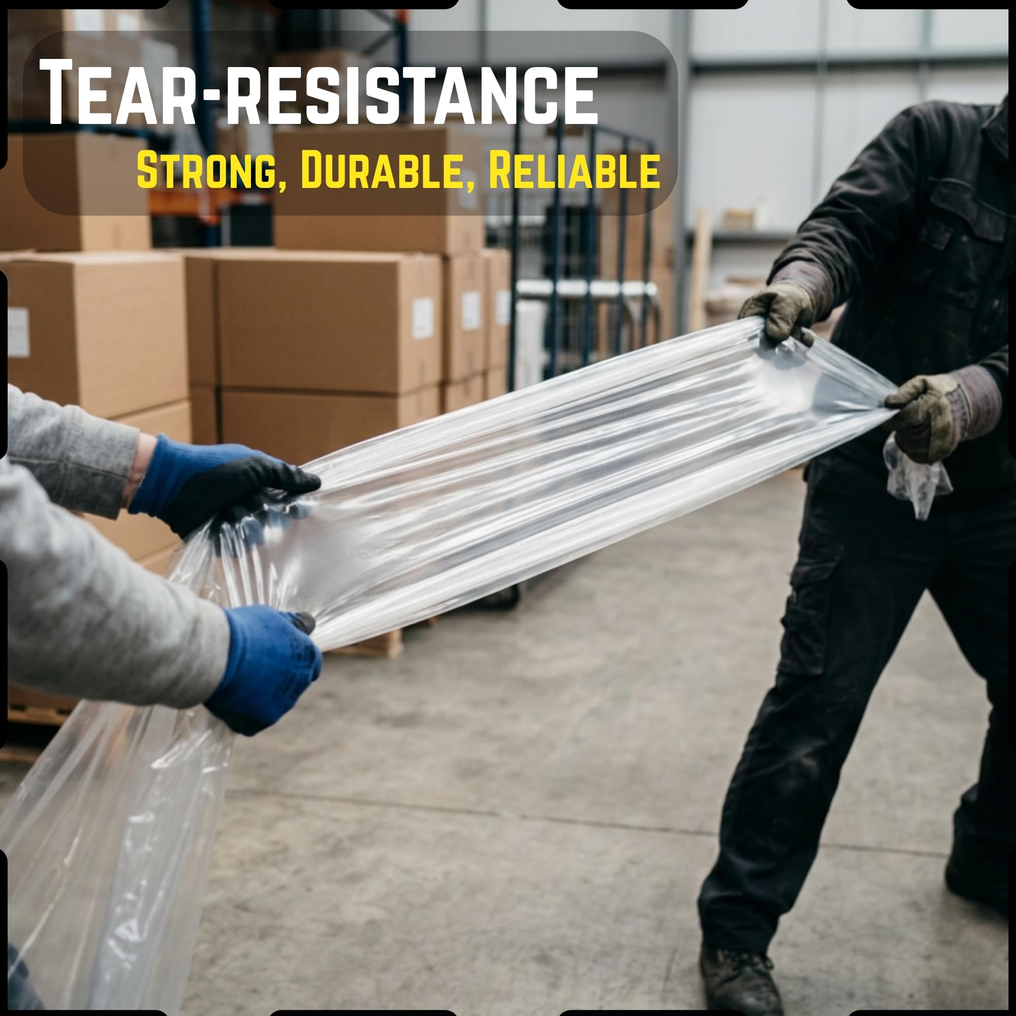 Telo in plastica extra spesso, 2,3 kg, resistente, 2 x 10 m, in polietilene trasparente, membrana in polietilene ispessito, impermeabile, per giardino, protezione contro le macerie