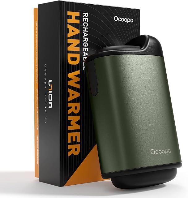 OCOOPA Union 5s Hand Warmers Rechargeable, 10000mAH Reusable Electric Handwarmer Power Bank, 4 Levels Heat Hand Heater,Portable USB Pocker Heater Battery Powered for Raynauds,Outdoor,Camping,Tech Gift