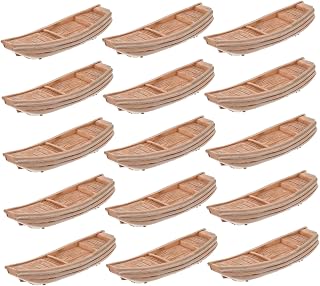 15Pcs Miniature Fishing Boat Model Realistic Desktop Landscape Resin Mini Boat Decor for Home Desk Ornaments and DIY Crafts Decoration, Dollhouse Accessories