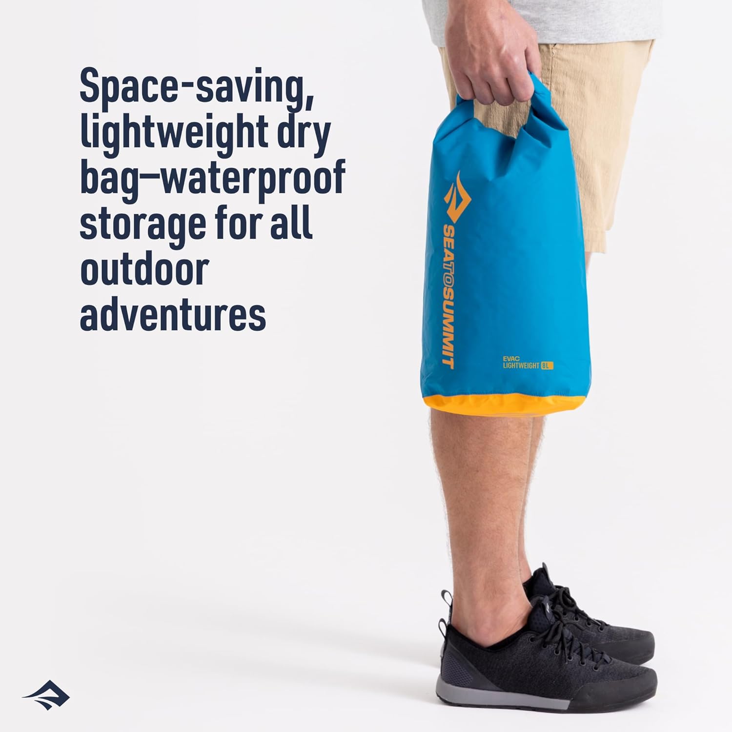 Sea to Summit eVac Dry Bag, Roll-Top Compression Sack, 5 Liter, Beluga Black - Image 2