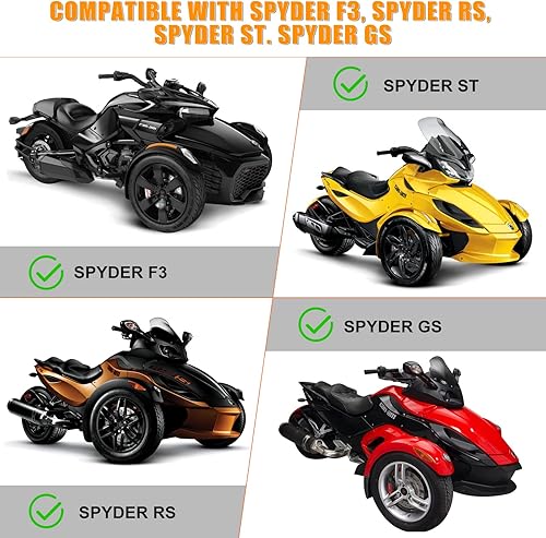Miniatura 4 de Cubierta completa impermeable de repuesto para Can-Am Spyder F3 Limited  RT Series, 420D Oxford resistente para todo tipo de clima con tiras