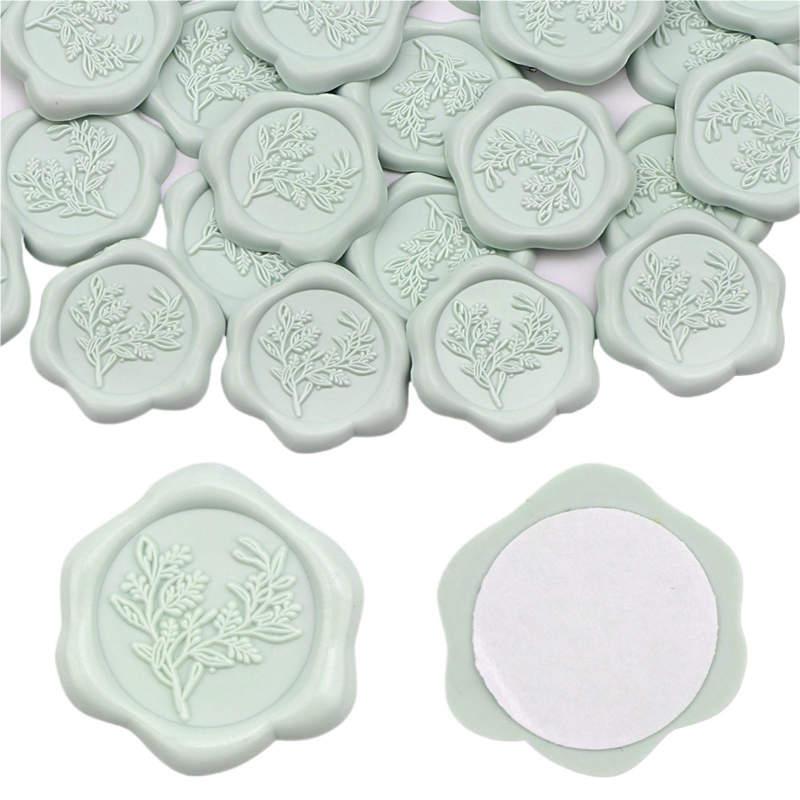 Efrjuwi Color 01 Wax Seal Stamp Stickers 25Pcs - Wedding Invitation Envelope, Self- Adhesive