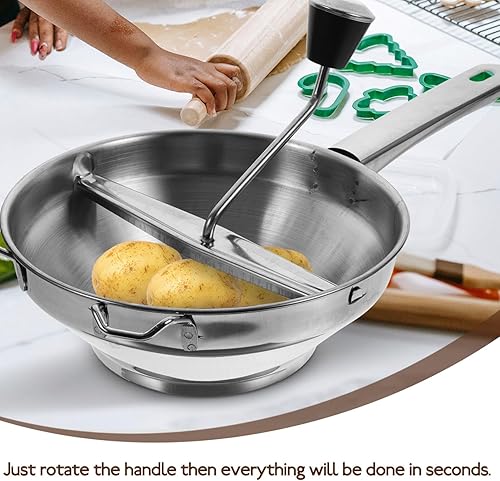 Miniatura 8 de Yardwe Molino de alimentos de acero inoxidable Molino rotatorio de alimentos Triturador de patatas Ricer para salsa de tomate