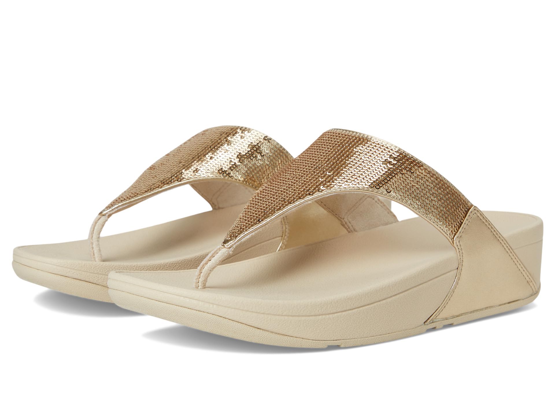 FitFlop Women's Lulu Crystal-Buckle Leather Toe-Post Sandal