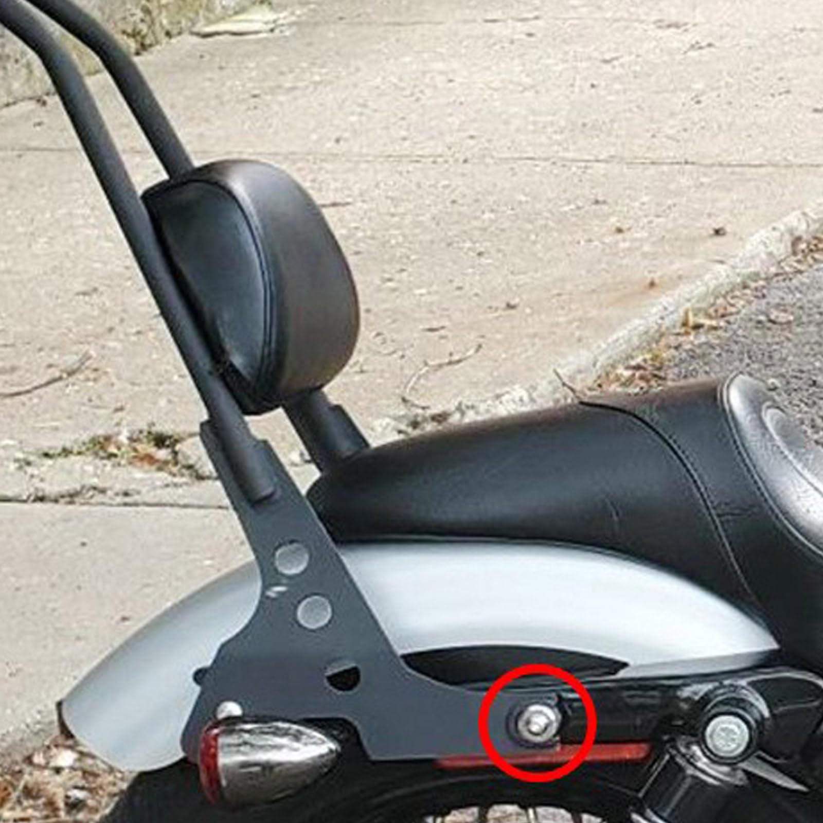 Precisions Fit Sissys Rod Docking Hardware Kit de montage en métal pour porte-bagages de moto XL883 à dégagement rapide