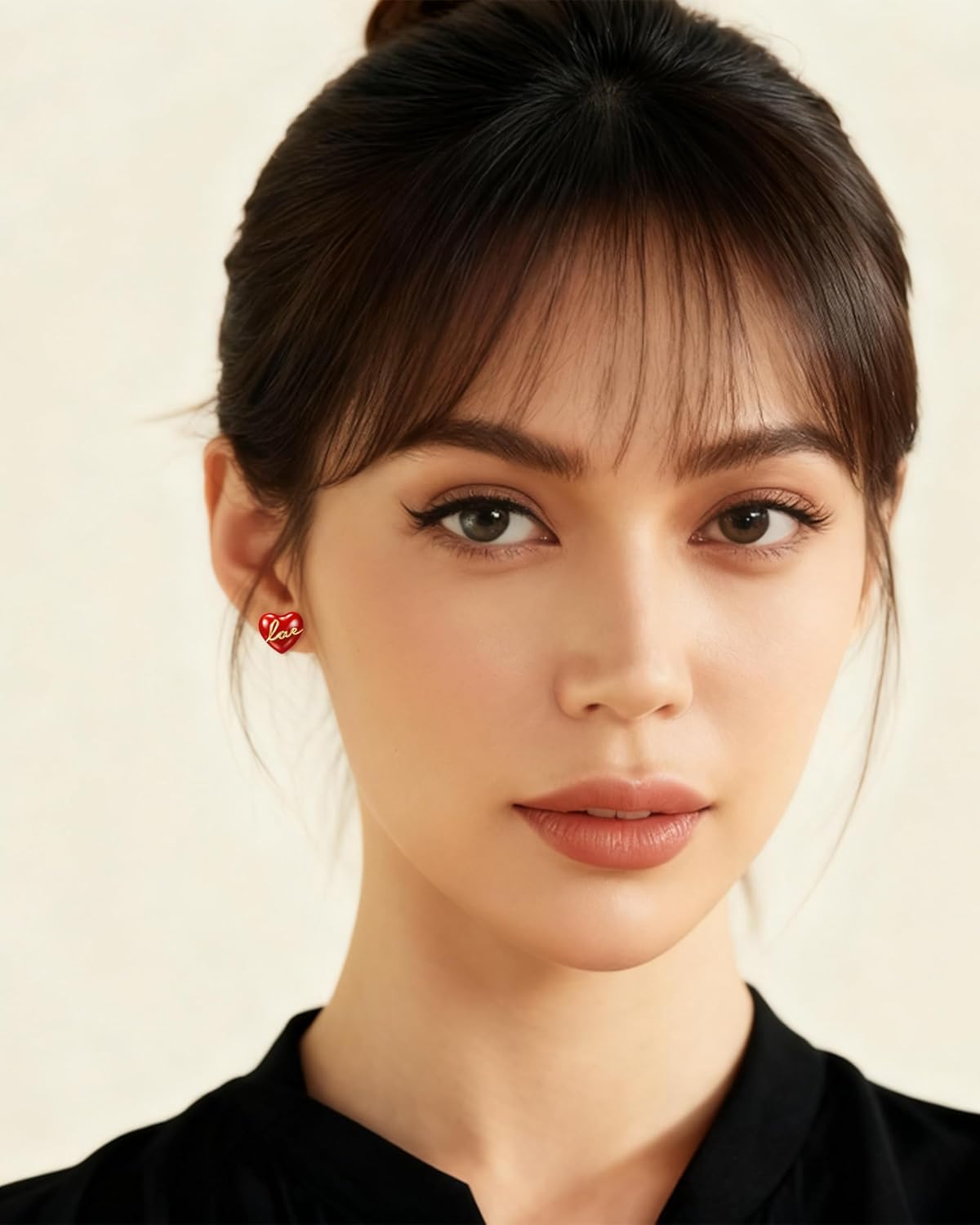 Red Heart Earrings for Women, Sterling Silver Hypoallergenic Romantic Love Dangle Earrings, Valentine's Day Gift Jewelry - Image 3