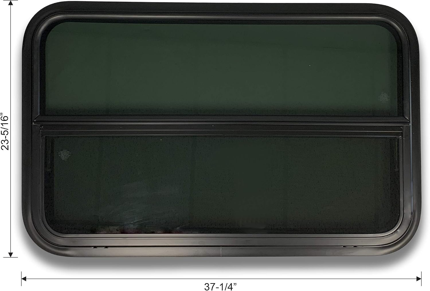 RV Window - 36" x 22" - Dark Tint - Tempered - Black Frame - F200-5760