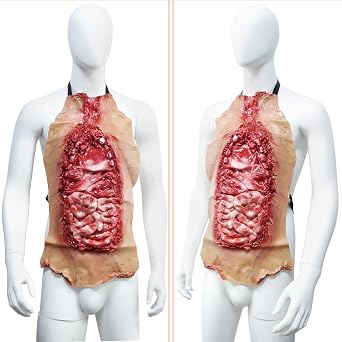 Bloody Intestine Torso Chest Fake Dead Body Creepy Horro Zombie Scary Halloween Decorations Cosplay Props Costumes