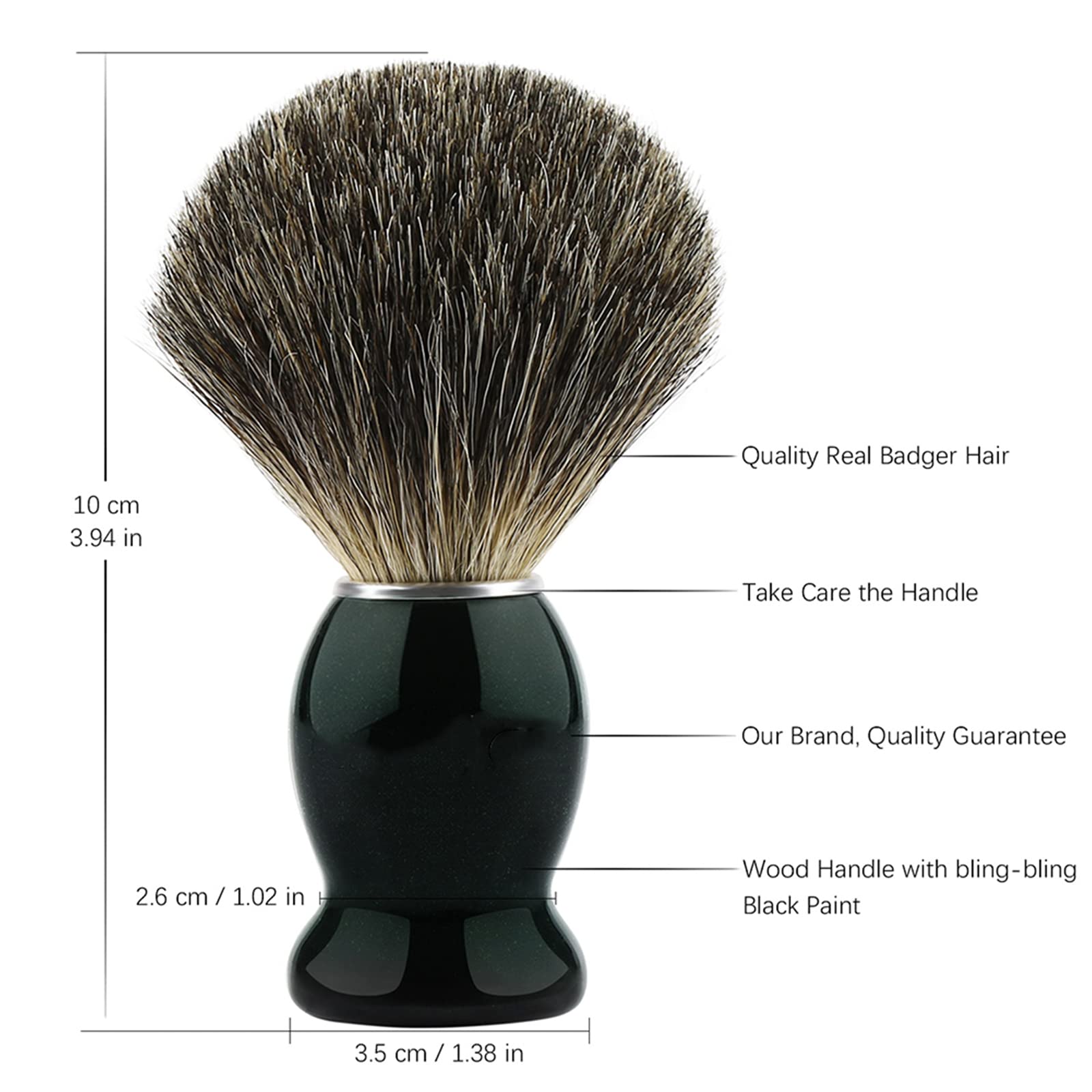 Pennello da Barba in Tasso,Pennello da Barba Professionale in pelo con vere setole di tasso per Sapone Schiuma Crema da Barba,Pennello da Barba per uomo Barbiere Parrucchiere/Salone